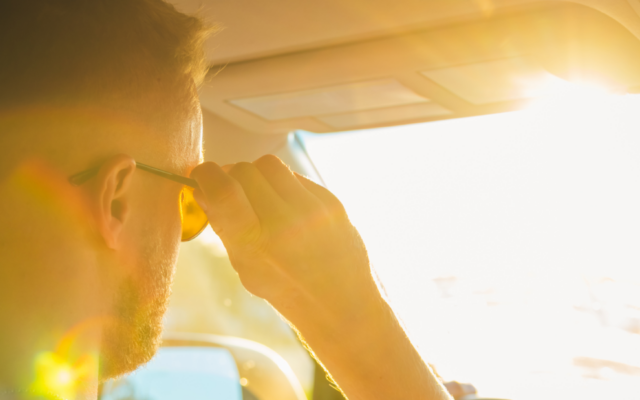 Driving with sun glare