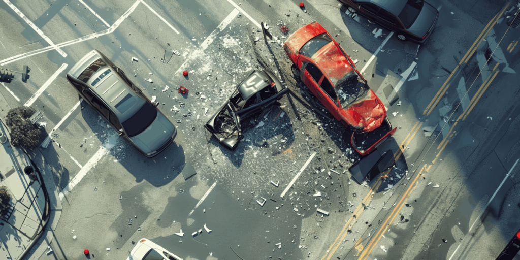 Car accident at intersection